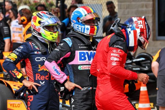 Pierre Gasly (FRA) Alpine F1 Team in Sprint Shootout parc ferme.
21.10.2023. Formula 1 World Championship, Rd 19, United States Grand Prix, Austin, Texas, USA, Sprint Day.
- www.xpbimages.com, EMail: requests@xpbimages.com © Copyright: Batchelor / XPB Images