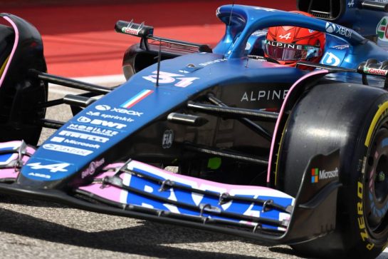 Esteban Ocon (FRA) Alpine F1 Team A523 leaves the pits.
21.10.2023. Formula 1 World Championship, Rd 19, United States Grand Prix, Austin, Texas, USA, Sprint Day.
- www.xpbimages.com, EMail: requests@xpbimages.com © Copyright: Batchelor / XPB Images