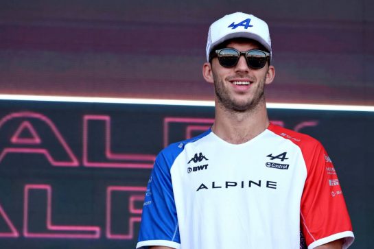 Pierre Gasly (FRA) Alpine F1 Team on the FanZone Stage.
21.10.2023. Formula 1 World Championship, Rd 19, United States Grand Prix, Austin, Texas, USA, Sprint Day.
- www.xpbimages.com, EMail: requests@xpbimages.com © Copyright: Moy / XPB Images