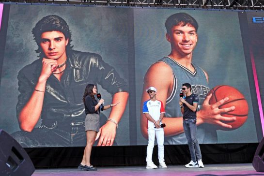 (L to R): Laura Winter (GBR) F1 Presenter with Pierre Gasly (FRA) Alpine F1 Team and Esteban Ocon (FRA) Alpine F1 Team on the FanZone Stage.
21.10.2023. Formula 1 World Championship, Rd 19, United States Grand Prix, Austin, Texas, USA, Sprint Day.
- www.xpbimages.com, EMail: requests@xpbimages.com © Copyright: Moy / XPB Images