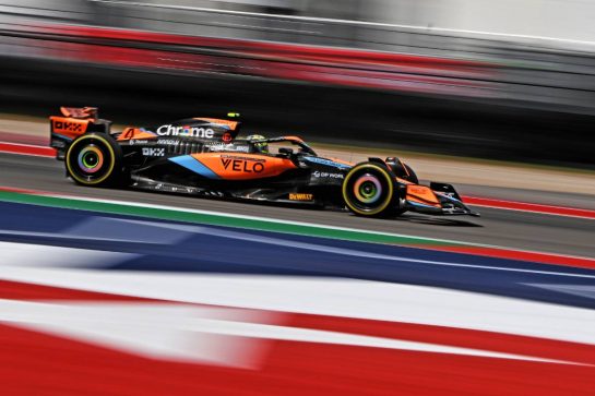 Lando Norris (GBR) McLaren MCL60.
21.10.2023. Formula 1 World Championship, Rd 19, United States Grand Prix, Austin, Texas, USA, Sprint Day.
- www.xpbimages.com, EMail: requests@xpbimages.com © Copyright: Price / XPB Images