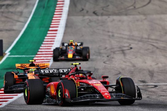 Carlos Sainz Jr (ESP) Ferrari SF-23.
21.10.2023. Formula 1 World Championship, Rd 19, United States Grand Prix, Austin, Texas, USA, Sprint Day.
- www.xpbimages.com, EMail: requests@xpbimages.com © Copyright: Batchelor / XPB Images