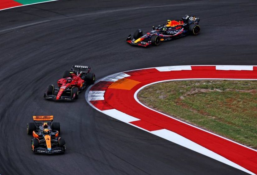 Lando Norris (GBR) McLaren MCL60. 21.10.2023. Formula 1 World Championship, Rd 19, United States Grand Prix, Austin, Texas, USA, Sprint Day. - www.xpbimages.com, EMail: requests@xpbimages.com © Copyright: Coates / XPB Images