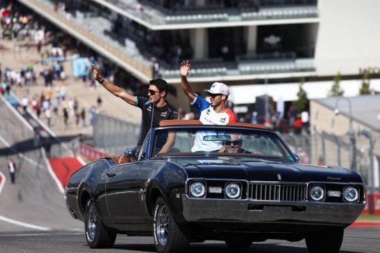 (L to R): Esteban Ocon (FRA) Alpine F1 Team and Pierre Gasly (FRA) Alpine F1 Team on the drivers' parade.
22.10.2023. Formula 1 World Championship, Rd 19, United States Grand Prix, Austin, Texas, USA, Race Day.
- www.xpbimages.com, EMail: requests@xpbimages.com © Copyright: Coates / XPB Images