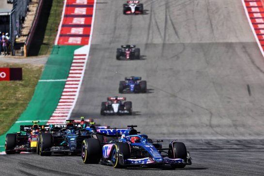 Esteban Ocon (FRA) Alpine F1 Team A523.22.10.2023. Formula 1 World Championship, Rd 19, United States Grand Prix, Austin, Texas, USA, Race Day.
- www.xpbimages.com, EMail: requests@xpbimages.com © Copyright: Batchelor / XPB Images