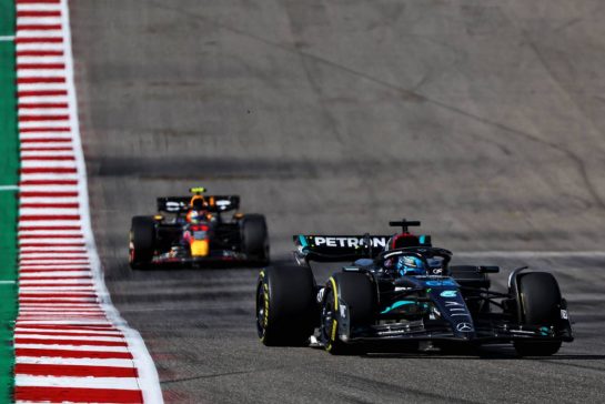 George Russell (GBR) Mercedes AMG F1 W14.
22.10.2023. Formula 1 World Championship, Rd 19, United States Grand Prix, Austin, Texas, USA, Race Day.
- www.xpbimages.com, EMail: requests@xpbimages.com © Copyright: Batchelor / XPB Images