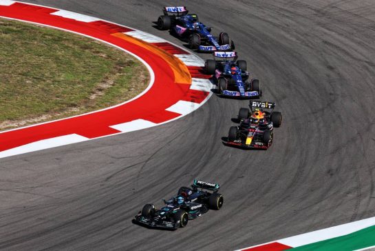 George Russell (GBR) Mercedes AMG F1 W14.
22.10.2023. Formula 1 World Championship, Rd 19, United States Grand Prix, Austin, Texas, USA, Race Day.
- www.xpbimages.com, EMail: requests@xpbimages.com © Copyright: Rew / XPB Images