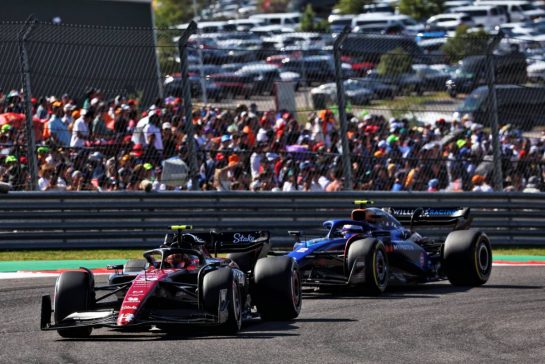 Zhou Guanyu (CHN) Alfa Romeo F1 Team C43.
22.10.2023. Formula 1 World Championship, Rd 19, United States Grand Prix, Austin, Texas, USA, Race Day.
- www.xpbimages.com, EMail: requests@xpbimages.com © Copyright: Batchelor / XPB Images
