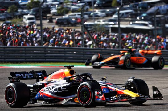 Max Verstappen (NLD) Red Bull Racing RB19.
22.10.2023. Formula 1 World Championship, Rd 19, United States Grand Prix, Austin, Texas, USA, Race Day.
- www.xpbimages.com, EMail: requests@xpbimages.com © Copyright: Batchelor / XPB Images