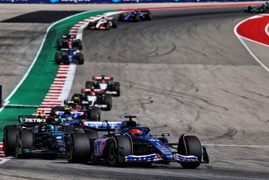 Esteban Ocon (FRA) Alpine F1 Team A523.
22.10.2023. Formula 1 World Championship, Rd 19, United States Grand Prix, Austin, Texas, USA, Race Day.
- www.xpbimages.com, EMail: requests@xpbimages.com © Copyright: Moy / XPB Images
