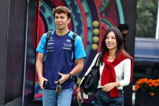 Alexander Albon (THA) Williams Racing with his girlfriend Muni Lily He (CHN) Professional Golfer.
27.10.2023. Formula 1 World Championship, Rd 20, Mexican Grand Prix, Mexico City, Mexico, Practice Day.
- www.xpbimages.com, EMail: requests@xpbimages.com © Copyright: Moy / XPB Images