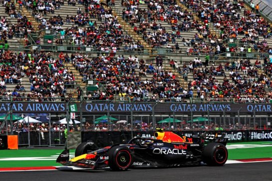 Sergio Perez (MEX) Red Bull Racing RB19.
27.10.2023. Formula 1 World Championship, Rd 20, Mexican Grand Prix, Mexico City, Mexico, Practice Day.
- www.xpbimages.com, EMail: requests@xpbimages.com © Copyright: Moy / XPB Images