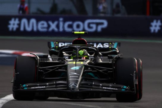 Lewis Hamilton (GBR) Mercedes AMG F1 W14.
27.10.2023. Formula 1 World Championship, Rd 20, Mexican Grand Prix, Mexico City, Mexico, Practice Day.
- www.xpbimages.com, EMail: requests@xpbimages.com © Copyright: Coates / XPB Images