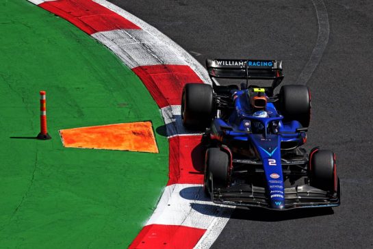Logan Sargeant (USA) Williams Racing FW45.
28.10.2023. Formula 1 World Championship, Rd 20, Mexican Grand Prix, Mexico City, Mexico, Qualifying Day.
- www.xpbimages.com, EMail: requests@xpbimages.com © Copyright: Moy / XPB Images