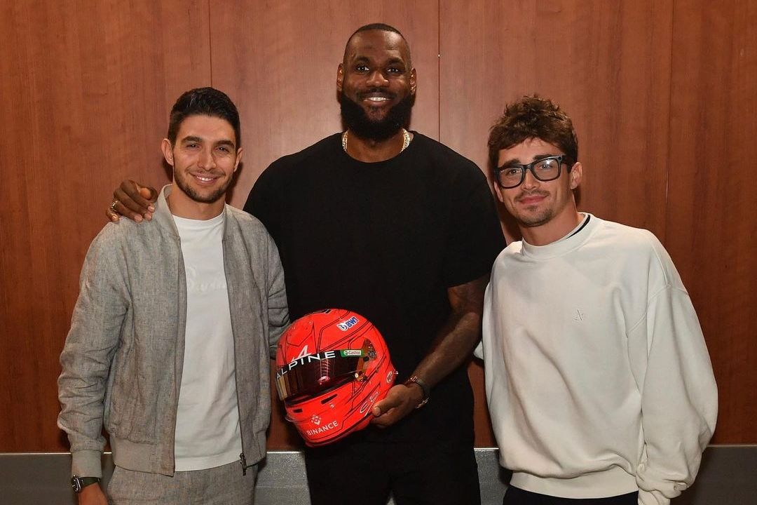 "Esteban Ocon's Generosity Leaves Charles Leclerc Blushing in Front of Lebron James at Racing Event"