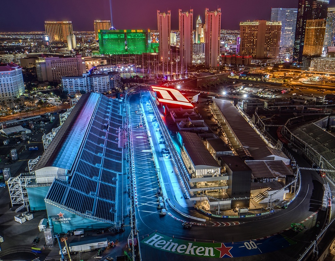 Las Vegas GP: See nighttime drone shot of Formula 1's Las Vegas