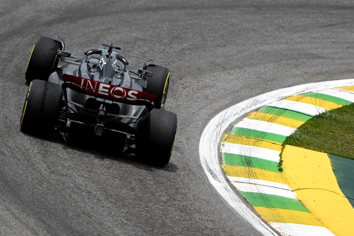 George Russell (GBR) Mercedes AMG F1 W14.
03.11.2023. Formula 1 World Championship, Rd 21, Brazilian Grand Prix, Sao Paulo, Brazil, Qualifying Day.
- www.xpbimages.com, EMail: requests@xpbimages.com © Copyright: Price / XPB Images