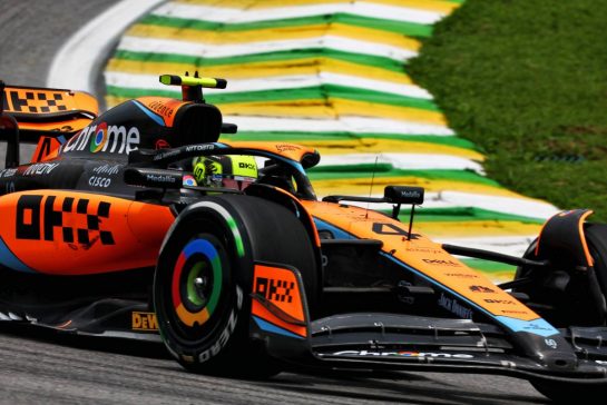 Lando Norris (GBR) McLaren MCL60.
03.11.2023. Formula 1 World Championship, Rd 21, Brazilian Grand Prix, Sao Paulo, Brazil, Qualifying Day.
 - www.xpbimages.com, EMail: requests@xpbimages.com © Copyright: Coates / XPB Images