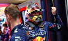 Max Verstappen (NLD) Red Bull Racing celebrates his pole position in the pits. 03.11.2023. Formula 1 World Championship, Rd 21, Brazilian Grand Prix, Sao Paulo, Brazil, Qualifying Day. - www.xpbimages.com, EMail: requests@xpbimages.com © Copyright: Batchelor / XPB Images