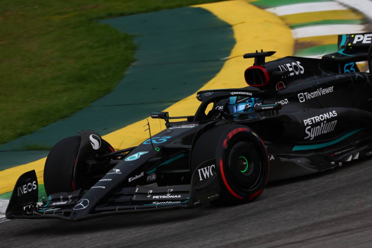 George Russell (GBR) Mercedes AMG F1 W14. 03.11.2023. Formula 1 World Championship, Rd 21, Brazilian Grand Prix, Sao Paulo, Brazil, Qualifying Day. - www.xpbimages.com, EMail: requests@xpbimages.com © Copyright: Coates / XPB Images
