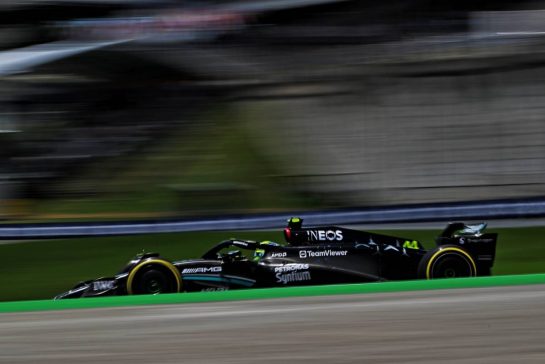 Lewis Hamilton (GBR) Mercedes AMG F1 W14.
04.11.2023. Formula 1 World Championship, Rd 21, Brazilian Grand Prix, Sao Paulo, Brazil, Sprint Day.
- www.xpbimages.com, EMail: requests@xpbimages.com © Copyright: Price / XPB Images