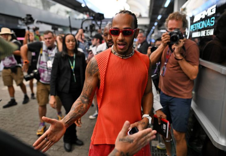 Lewis Hamilton (GBR) Mercedes AMG F1. 05.11.2023. Formula 1 World Championship, Rd 21, Brazilian Grand Prix, Sao Paulo, Brazil, Race Day. - www.xpbimages.com, EMail: requests@xpbimages.com © Copyright: Price / XPB Images