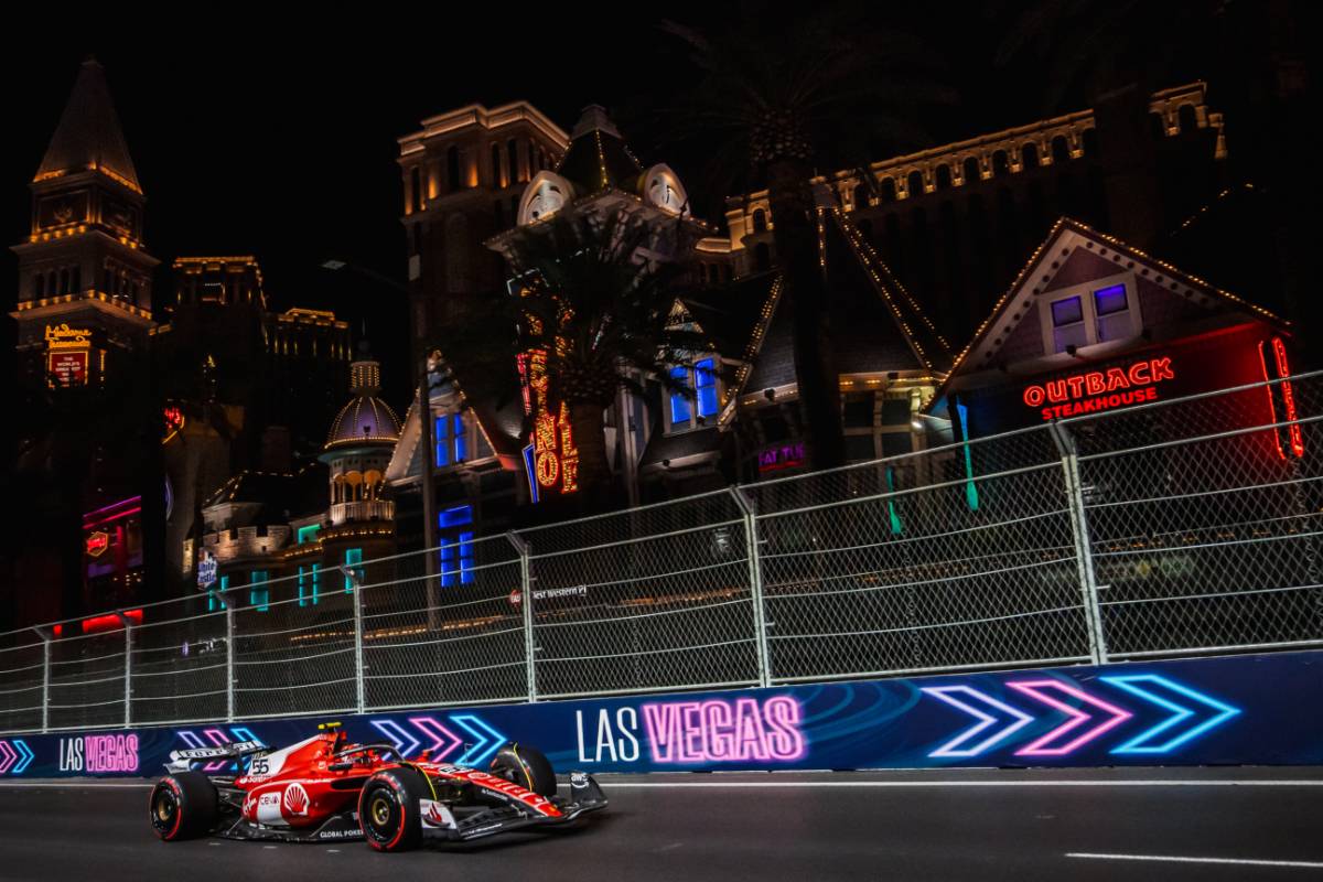 Carlos Sainz Jr (ESP) Ferrari SF-23. 16.11.2023. Formula 1 World Championship, Rd 22, Las Vegas Grand Prix, Las Vegas, Nevada, USA, Practice Day. - www.xpbimages.com, EMail: requests@xpbimages.com © Copyright: Bearne / XPB Images
