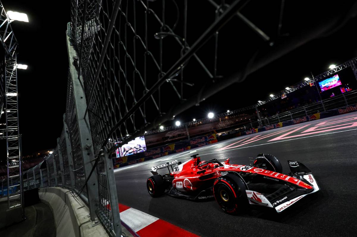 Charles Leclerc (FRA), Scuderia Ferrari 17.11.2023. Formula 1 World Championship, Rd 22, Las Vegas Grand Prix, Las Vegas, Nevada, USA, Qualifying Day. - www.xpbimages.com, EMail: requests@xpbimages.com © Copyright: Charniaux / XPB Images