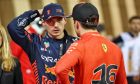 (L to R): Max Verstappen (NLD) Red Bull Racing in qualifying parc ferme with Charles Leclerc (MON) Ferrari. 04.03.2023. Formula 1 World Championship, Rd 1, Bahrain Grand Prix, Sakhir, Bahrain, Qualifying Day. - www.xpbimages.com, EMail: requests@xpbimages.com © Copyright: Batchelor / XPB Images