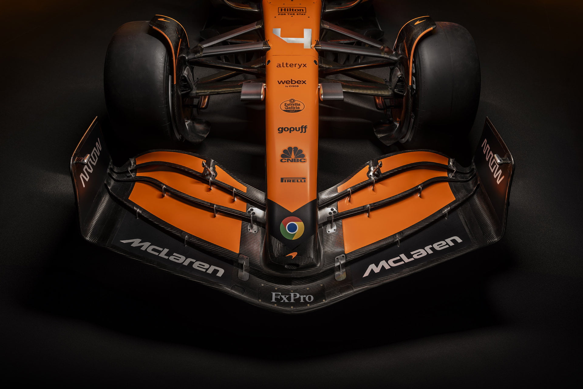 Front wing detail of 2024 McLaren livery © McLaren