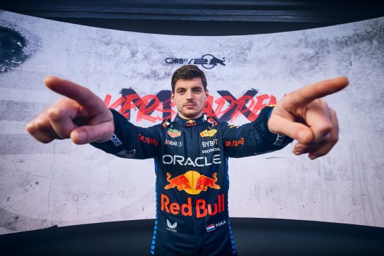 Max Verstappen poses for a portrait during Red Bull Racing 2024 Season Launch RB20 in London, UK on January 30, 2024 // Will Cornelius / Content Pool // SI202402140480 // Usage for editorial use only //