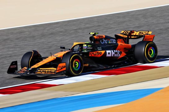 Lando Norris (GBR) McLaren MCL38.
29.02.2024. Formula 1 World Championship, Rd 1, Bahrain Grand Prix, Sakhir, Bahrain, Practice Day
- www.xpbimages.com, EMail: requests@xpbimages.com © Copyright: Charniaux / XPB Images