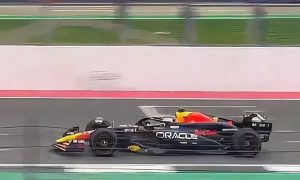 New Red Bull RB20 spied in action at Silverstone