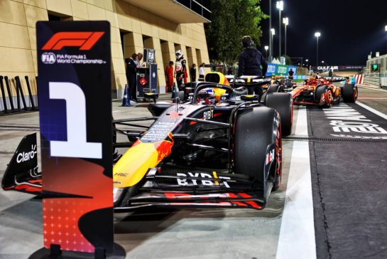 Pole sitter Max Verstappen (NLD) Red Bull Racing RB20 in qualifying parc ferme.
01.03.2024. Formula 1 World Championship, Rd 1, Bahrain Grand Prix, Sakhir, Bahrain, Qualifying Day.
- www.xpbimages.com, EMail: requests@xpbimages.com © Copyright: Batchelor / XPB Images