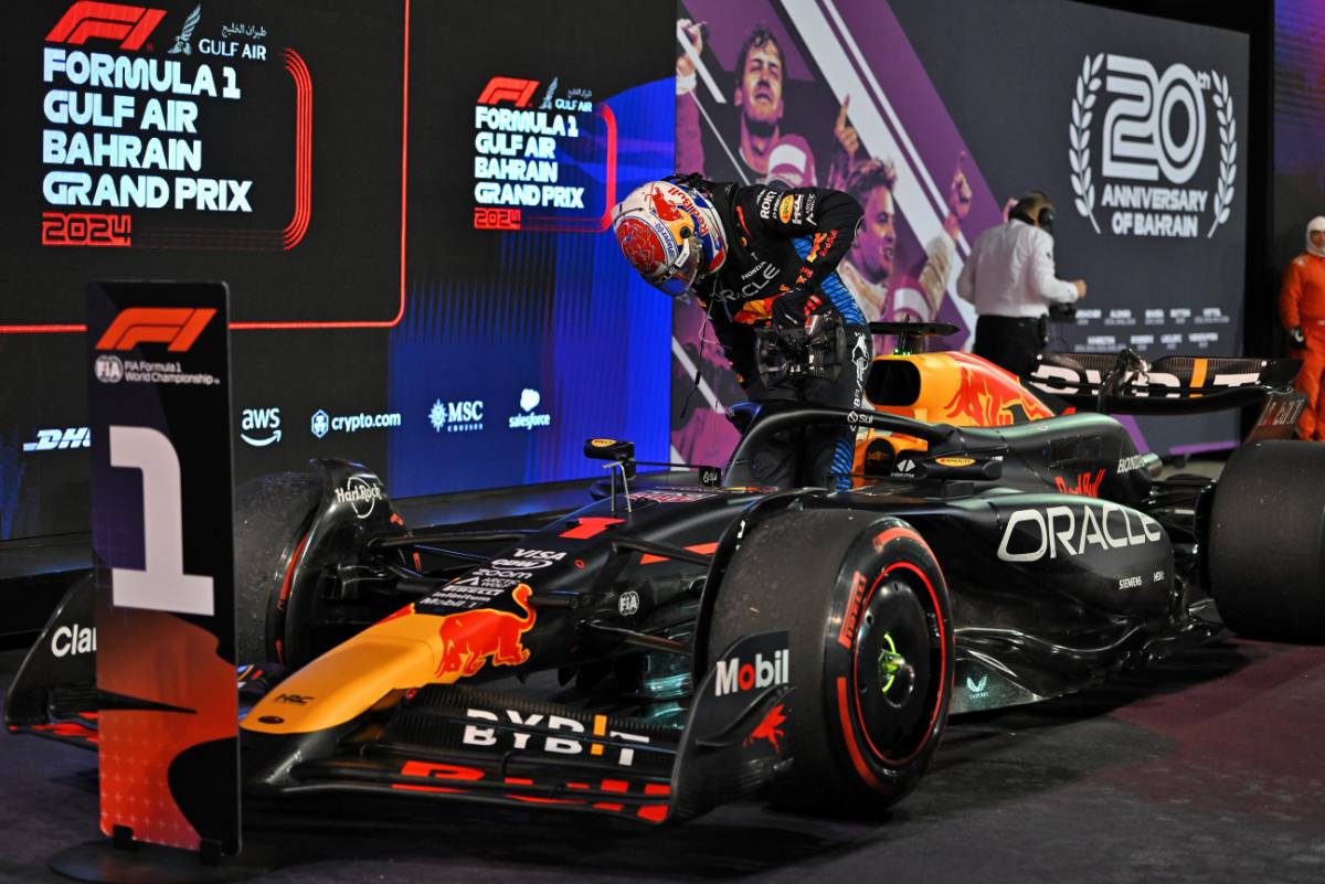 Race winner Max Verstappen (NLD) Red Bull Racing RB20 in parc ferme. 02.03.2024. Formula 1 World Championship, Rd 1, Bahrain Grand Prix, Sakhir, Bahrain, Race Day. - www.xpbimages.com, EMail: requests@xpbimages.com © Copyright: Price / XPB Images