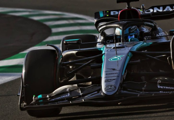 George Russell (GBR) Mercedes AMG F1 W15. 07.03.2024. Formula 1 World Championship, Rd 2, Saudi Arabian Grand Prix, Jeddah, Saudi Arabia, Practice Day. - www.xpbimages.com, EMail: requests@xpbimages.com © Copyright: Charniaux / XPB Images