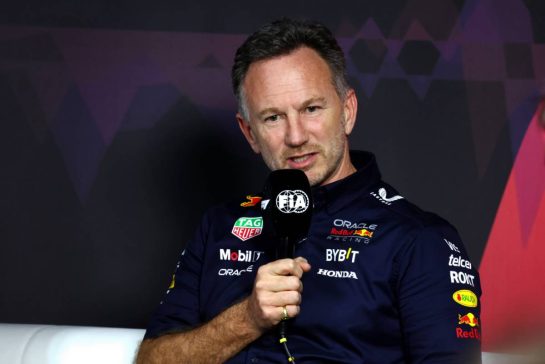 Christian Horner (GBR) Red Bull Racing Team Principal in the FIA Press Conference.
07.03.2024. Formula 1 World Championship, Rd 2, Saudi Arabian Grand Prix, Jeddah, Saudi Arabia, Practice Day.
- www.xpbimages.com, EMail: requests@xpbimages.com © Copyright: Batchelor / XPB Images