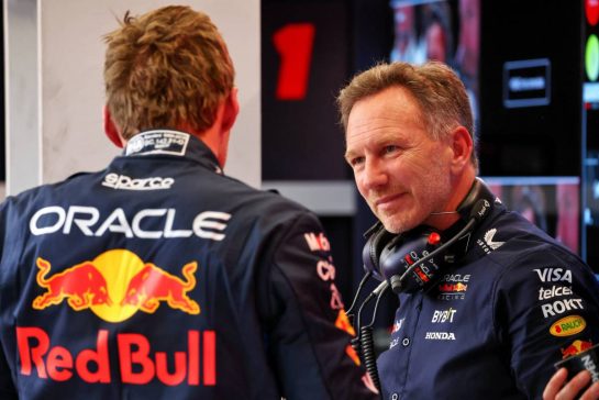 Christian Horner (GBR) Red Bull Racing Team Principal with Max Verstappen (NLD) Red Bull Racing.
08.03.2024. Formula 1 World Championship, Rd 2, Saudi Arabian Grand Prix, Jeddah, Saudi Arabia, Qualifying Day.
- www.xpbimages.com, EMail: requests@xpbimages.com © Copyright: Batchelor / XPB Images