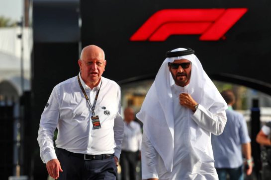 (L to R): Dieter Rencken (RSA) Motorsport Adviser to FIA President with Mohammed Bin Sulayem (UAE) FIA President.
09.03.2024. Formula 1 World Championship, Rd 2, Saudi Arabian Grand Prix, Jeddah, Saudi Arabia, Race Day.
- www.xpbimages.com, EMail: requests@xpbimages.com © Copyright: Batchelor / XPB Images