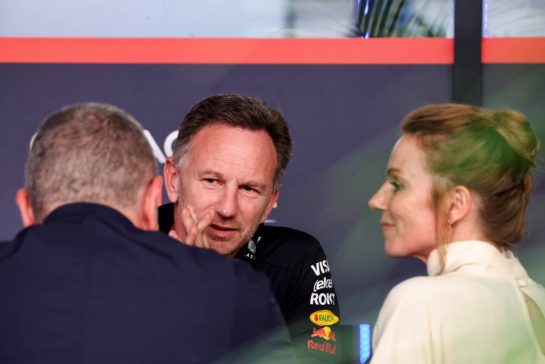 Christian Horner (GBR) Red Bull Racing Team Principal with wife Geri Horner (GBR) Singer.
09.03.2024. Formula 1 World Championship, Rd 2, Saudi Arabian Grand Prix, Jeddah, Saudi Arabia, Race Day.
- www.xpbimages.com, EMail: requests@xpbimages.com © Copyright: Bearne / XPB Images