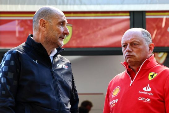 (L to R): Bruno Michel (FRA) F2 and F3 Chief Executive Officer with Frederic Vasseur (FRA) Ferrari Team Principal.
22.03.2024. Formula 1 World Championship, Rd 3, Australian Grand Prix, Albert Park, Melbourne, Australia, Practice Day.
- www.xpbimages.com, EMail: requests@xpbimages.com © Copyright: Batchelor / XPB Images