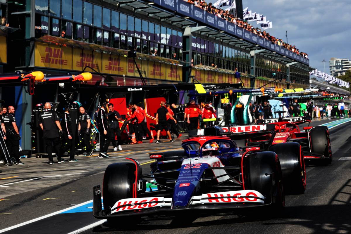 Yuki Tsunoda (JPN) RB VCARB 01 leaves the pits. 23.03.2024. Formula 1 World Championship, Rd 3, Australian Grand Prix, Albert Park, Melbourne, Australia, Qualifying Day. - www.xpbimages.com, EMail: requests@xpbimages.com © Copyright: Batchelor / XPB Images