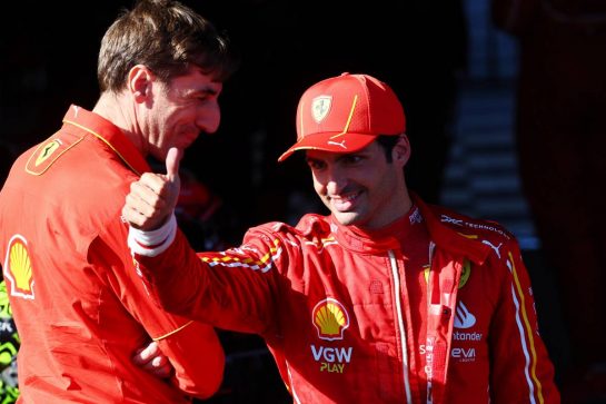 Race winner Carlos Sainz Jr (ESP) Ferrari celebrates in parc ferme.
24.03.2024. Formula 1 World Championship, Rd 3, Australian Grand Prix, Albert Park, Melbourne, Australia, Race Day.
- www.xpbimages.com, EMail: requests@xpbimages.com © Copyright: Batchelor / XPB Images