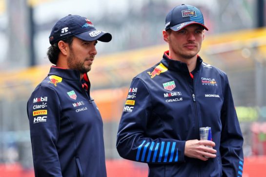 (L to R): Sergio Perez (MEX) Red Bull Racing and Max Verstappen (NLD) Red Bull Racing on the drivers' parade.
21.04.2024. Formula 1 World Championship, Rd 5, Chinese Grand Prix, Shanghai, China, Race Day.
- www.xpbimages.com, EMail: requests@xpbimages.com © Copyright: Batchelor / XPB Images