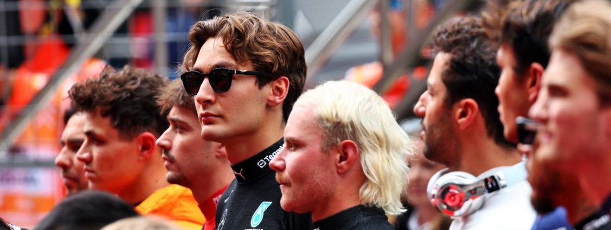 George Russell (GBR) Mercedes AMG F1 on the grid. 21.04.2024. Formula 1 World Championship, Rd 5, Chinese Grand Prix, Shanghai, China, Race Day. - www.xpbimages.com, EMail: requests@xpbimages.com © Copyright: Batchelor / XPB Images