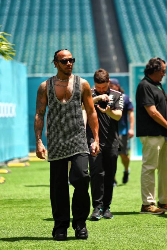 Lewis Hamilton (GBR) Mercedes AMG F1.
02.05.2024. Formula 1 World Championship, Rd 6, Miami Grand Prix, Miami, Florida, USA, Preparation Day.
- www.xpbimages.com, EMail: requests@xpbimages.com © Copyright: Staley / XPB Images