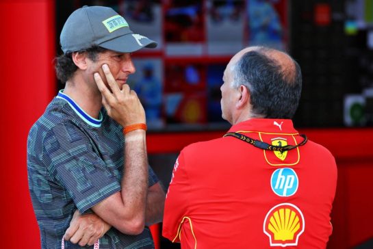 Ferrari chairman John Elkann with Scuderia boss Fred Vasseur.