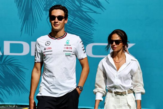 (L to R): George Russell (GBR) Mercedes AMG F1 with his girlfriend Carmen Montero Mundt.
04.05.2024. Formula 1 World Championship, Rd 6, Miami Grand Prix, Miami, Florida, USA, Sprint and Qualifying Day.
- www.xpbimages.com, EMail: requests@xpbimages.com © Copyright: Moy / XPB Images