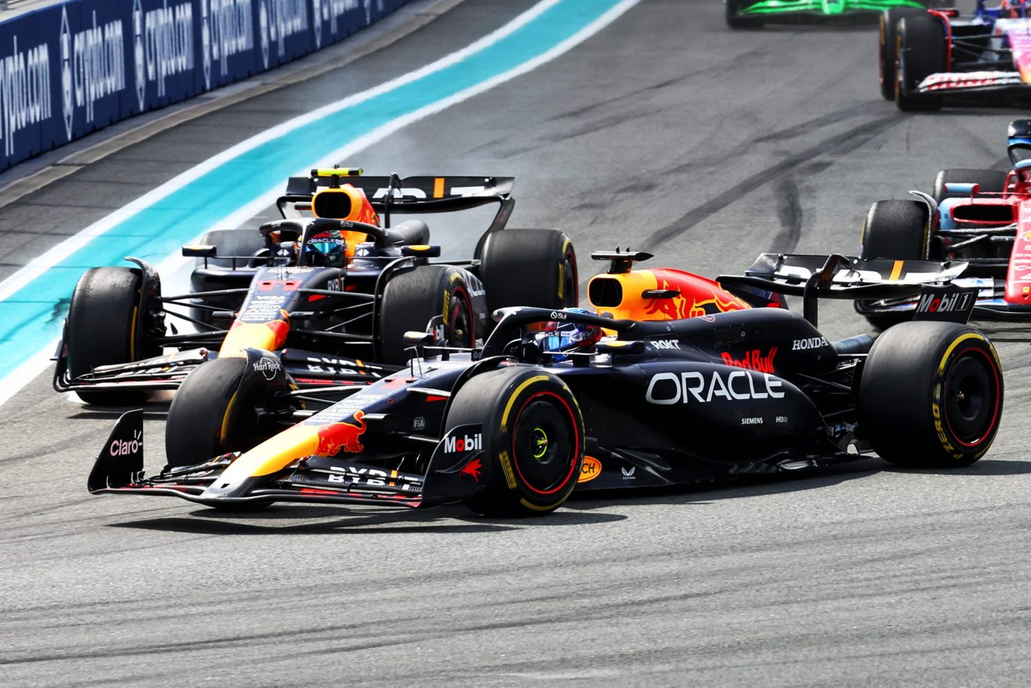 Verstappen: Perez first corner lock-up 'could have ended in disaster'