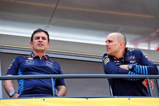 (L to R): Pierre Wache (FRA) Red Bull Racing Technical Director with Gianpiero Lambiase (ITA) Red Bull Racing Engineer.
24.05.2024. Formula 1 World Championship, Rd 8, Monaco Grand Prix, Monte Carlo, Monaco, Practice Day.
- www.xpbimages.com, EMail: requests@xpbimages.com © Copyright: Moy / XPB Images